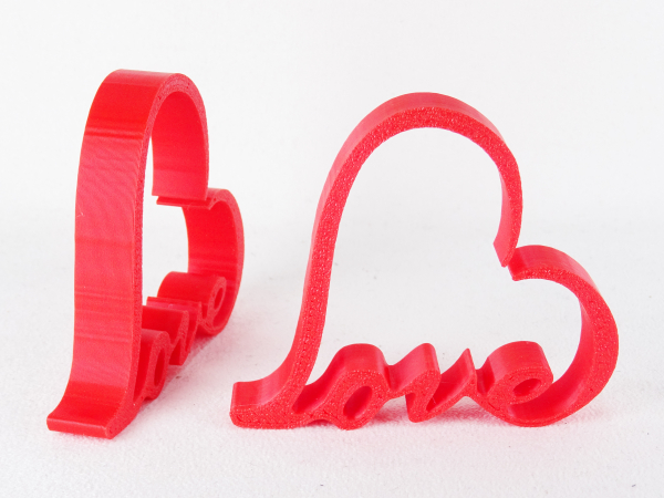 love herz 3D Aufsteller, stareudekoration, PLA rot